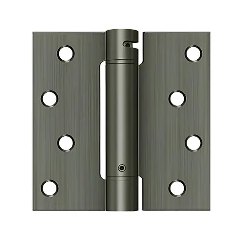 4" x 4" Spring Hinge, UL Listed in Antique Nickel