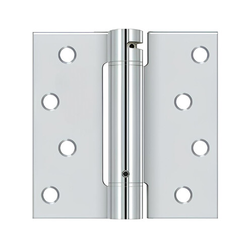 4" x 4" Spring Hinge, UL Listed in Polished Chrome