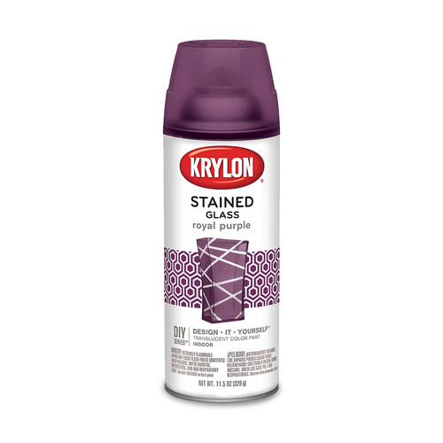 KRYLON K09027000 Stained Glass Paint, Gloss, Royal Purple, 11.5 oz, Aerosol Can