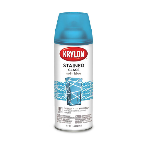 KRYLON K09029000 Stained Glass Paint, Gloss, Soft Blue, 11.5 oz, Aerosol Can