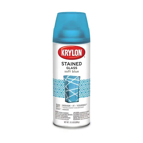 KRYLON K09029000 Stained Glass Paint, Gloss, Soft Blue, 11.5 oz, Aerosol Can