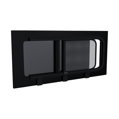 1410mm x 666mm Ram ProMaster Van Glass Window,Driver Side First Slider with Internal Screen Window Position Privacy Tinted