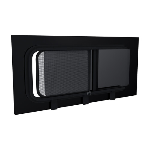 1403mm x 666mm Ram ProMaster Van Glass Window,Passenger Side First Half Slider with Internal Screen Window Position Privacy Tinted