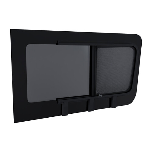 1402mm x 777mm Glass Window For Mercedes Sprinter,Driver Side First Sliding with Internal Screen Window Position Privacy Tinted