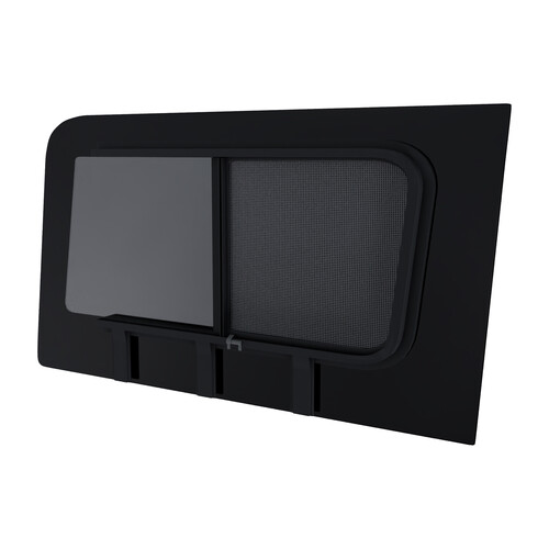 1290mm x 768mm Glass Window For Mercedes Sprinter,Driver Side Third Sliding with Internal Screen Window Position Privacy Tinted