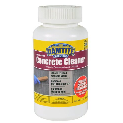 DAMTITE 19712 Concrete Cleaner, Crystal, 12 oz