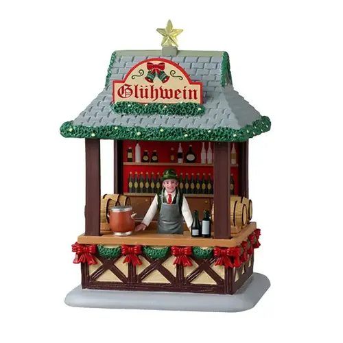 LIC LTD 43714-XCP8 Gluhwein Booth, Caddington Village, Resin - pack of 8
