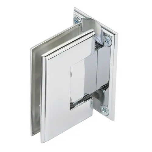 Symphony Standard Duty 90 degree Wall-Glass Hinge with 5 degree Offset - Polished Chrome