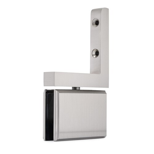 Symphony Standard Duty Pivot Hinge with Vertical Wall Bracket & 5 degree Offset (RH) - Brushed Nickel