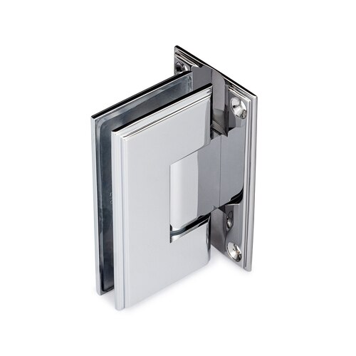 Symphony Heavy Duty 90 degree Wall-Glass Hinge with 5 degree Offset - Polished Chrome