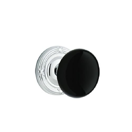Emtek C8057EBUS26 Ebony Dummy with Ribbon And Reed Rose and CF