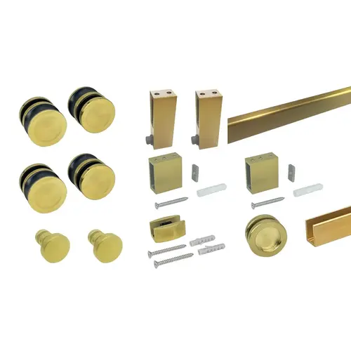 Taiga - Sliding Shower Door System - Brushed Brass PVD