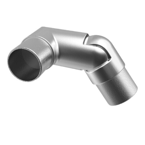 Handrail Adjustable Compound Elbow Left 1.50" O/D - Brushed Stainless