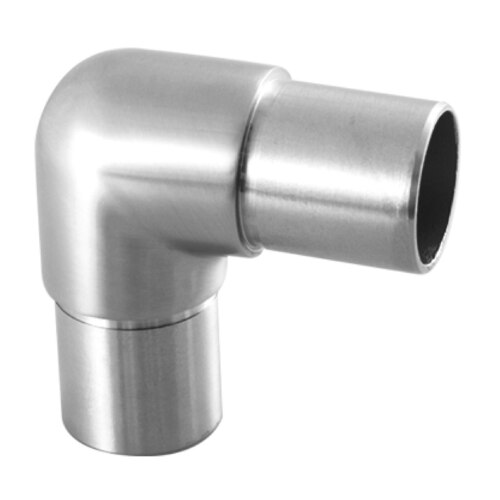 Handrail Smooth Corner 90 degree 1.90" O/D - Brushed Stainless