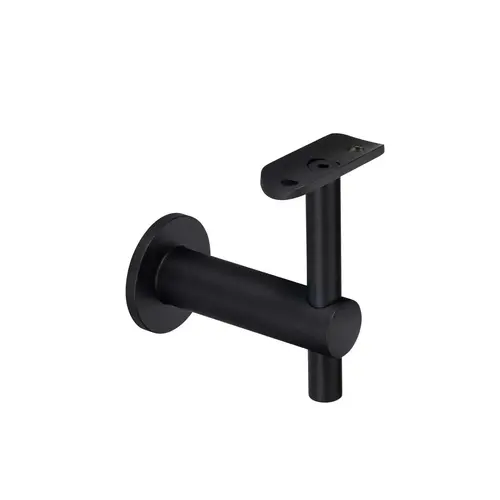 Handrail Bracket Wall Mounted Fixed Saddle Adjustable Riser For 1.50" 1.66" 1.90" O/D Tube and Square Tube - Matte Black