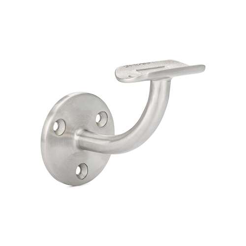 Handrail Bracket Wall Mounted Fixed 1.5" Clearance For 1.50" 1.66" 1.90" O/D Tube and Square Tube - Brushed Stainless