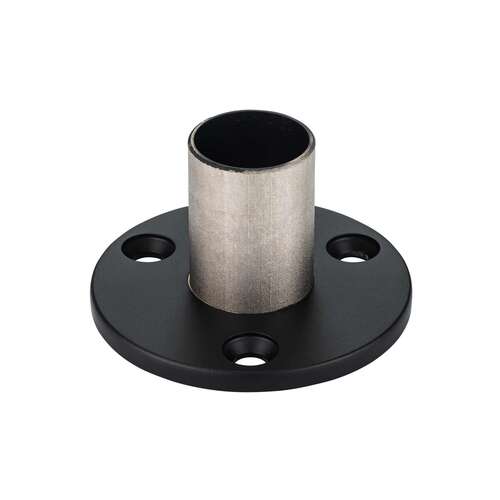 Handrail Fixed Wall Flange Male 1.90" O/D - Matte Black