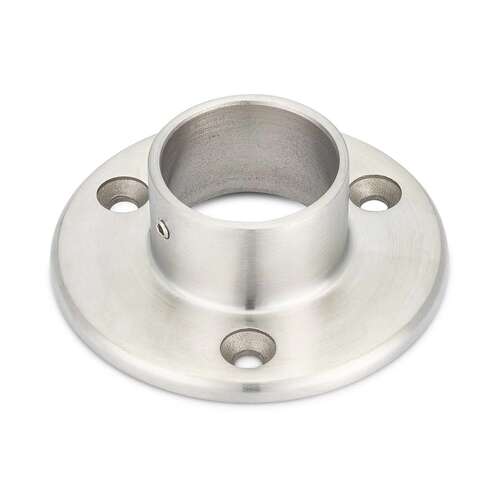 Handrail Fixed Wall Flange Female 1.90" O/D - Brushed Stainless