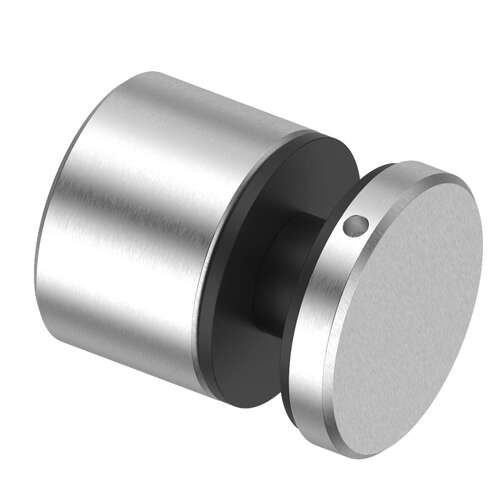 Standoff Round Non Adjustable 1 1/2" with 1" Projection 3/8-3/4" Glass - Brushed Stainless