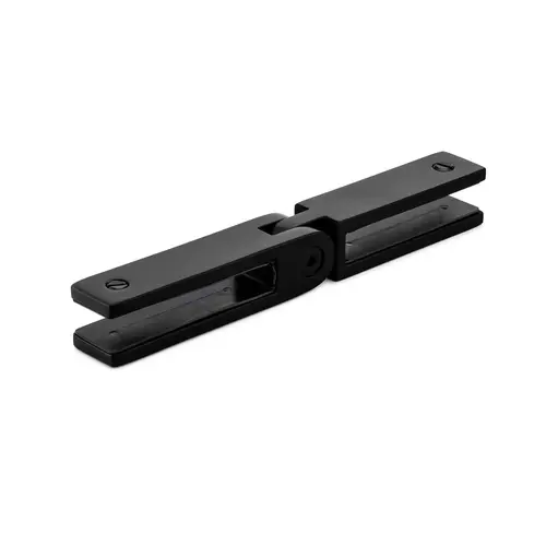 Glass to Glass Connector Square 90 degree-180 degree Adjustable 5/16-1/2" Glass - Matte Black