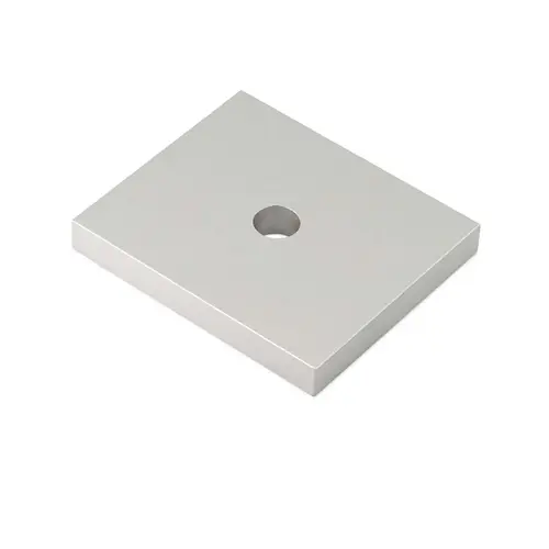 Wet Glaze Drain Block 2.50x2.75x0.375" - Satin Anodized