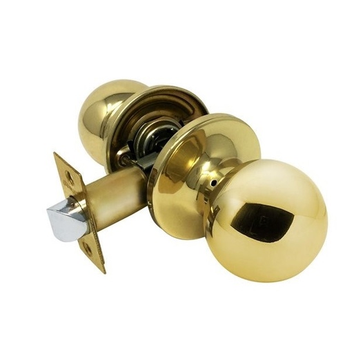 Grip Tight Tools PA01 Passage Lockset Ball Knob - Brass