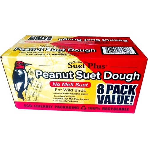 Wildlife Sciences LLC 08620676 Suet Peanut Dough Cakes - 12oz each pack of 8