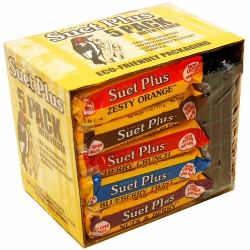 Wildlife Sciences LLC 08620678 Suet Variety with Feeder pack of 6