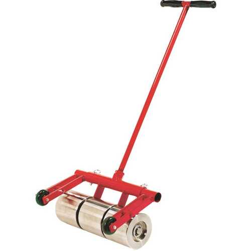 Roberts 10-950 75 lb. Vinyl and Linoleum Floor Roller with Transport Wheels Red