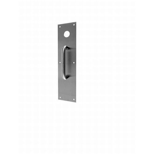 Don Jo CFD-70-630 3-1/2" x 15" Push Plate Cut for Deadbolt Satin Stainless Steel Finish
