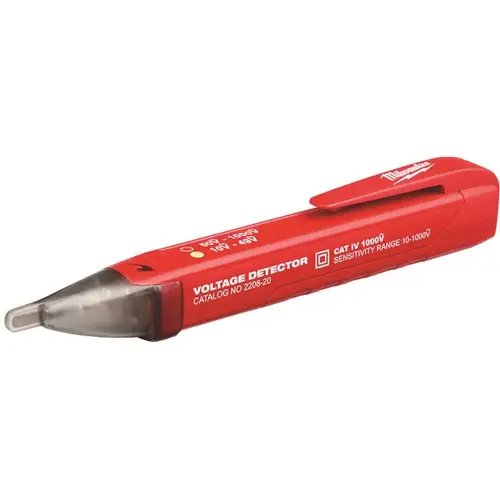 Milwaukee 2208-20 Circuit Continuity & Voltage Testers; Tester Type: Voltage Tester ; Minimum Voltage: 10 VAC ; Maximum Voltage: 1000V AC ; Display Type: Light Indicator ; Audible Alert: Yes ; Power Supply: AAA Battery