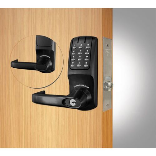 Codelock CL5250FB Mortise Keypad Lever Lock Flat Black Finish