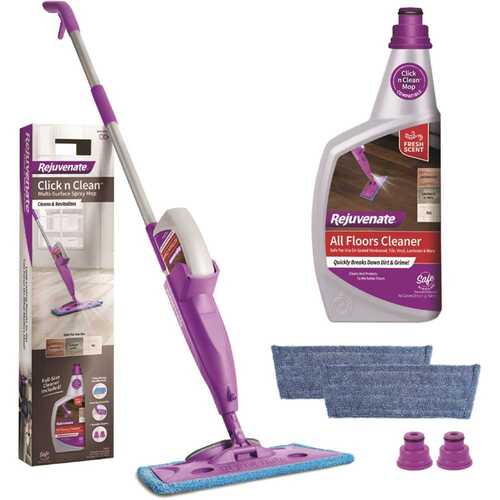 Rejuvenate HG-R00293-1 Click N Clean Multi-Surface Microfiber Mop W/sprayer-Duster