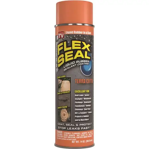 Flex Seal FSTERR20 14 Oz. Spray Rubber Sealant, Terra Cotta