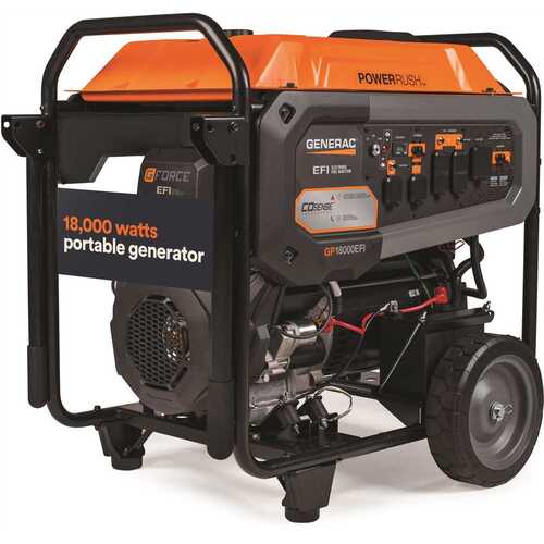 Generac 8917 22500/18000-Watt Gas Portable Generator With Electric Start     Gp18000e