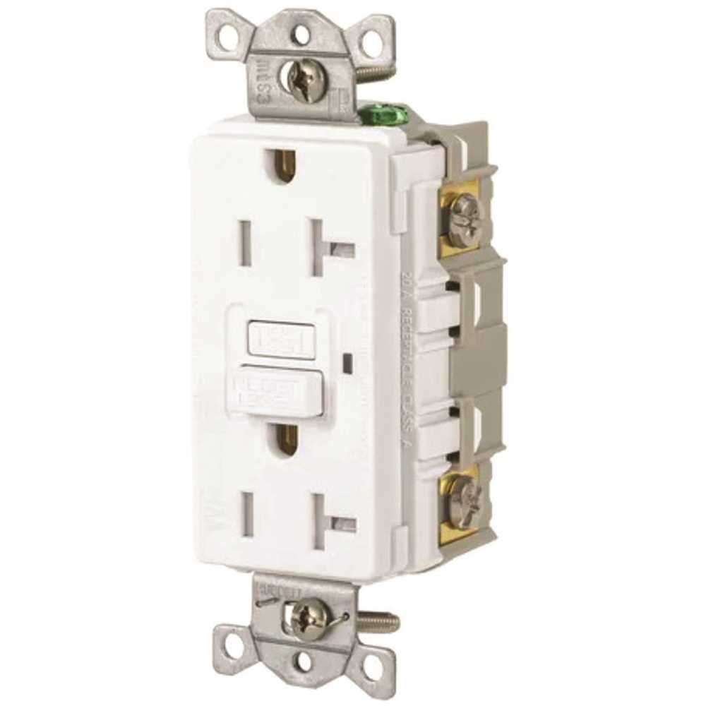 Hubbell GFRTW20W Commercial Autoguard  Tamper/weather Resistant Gfci, 20a, White