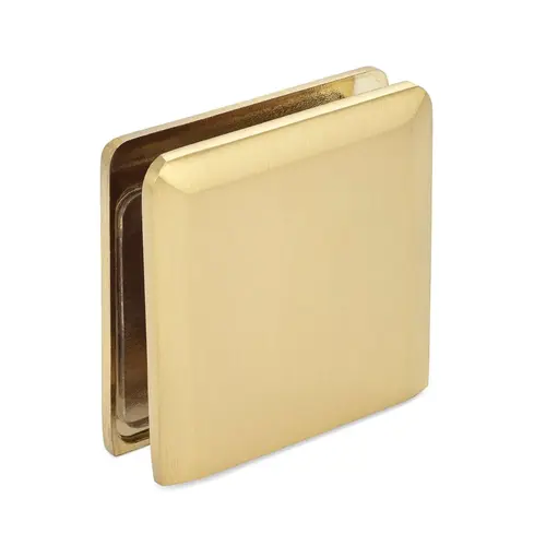 Bohle-Portals 00355.606 Oceana 90 degree Wall-Glass U-Clamp - Brushed Brass PVD