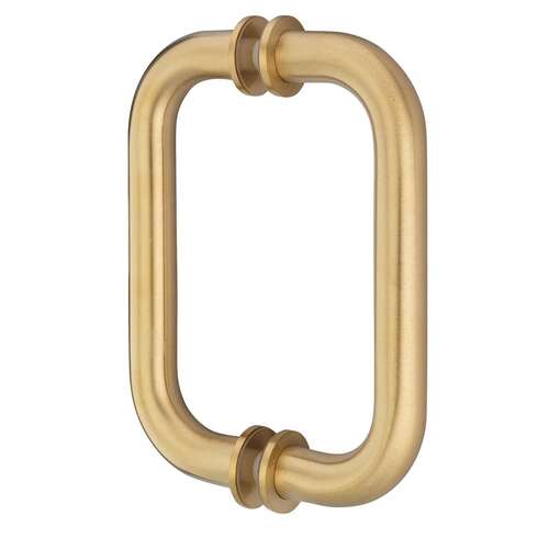 Oceana 6" c/c Back-to-Back Pull with Rosettes - Brushed Brass PVD