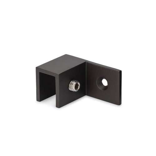 90 degree Left Hand "Sleeve Over" Wall-Glass Clamp - Oil Rubbed Bronze Medium