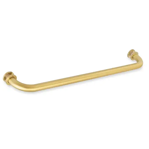 Oceana 18" c/c Single-Sided Towel Bar with Rosettes - Brushed Brass PVD