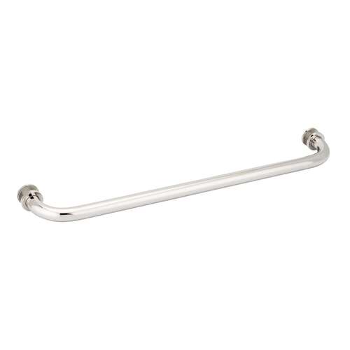 Oceana 24" c/c Single-Sided Towel Bar with Rosettes - Polished Nickel