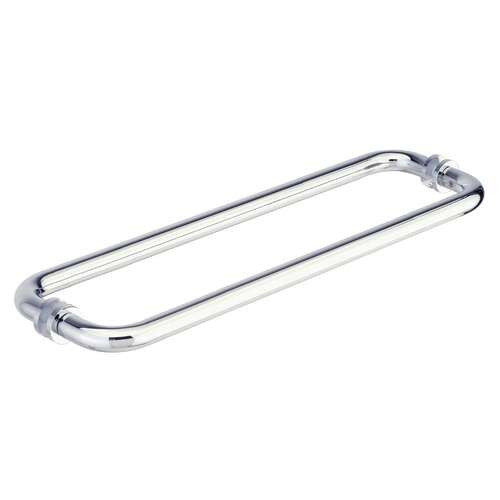 Oceana 18" c/c Back-to-Back Towel Bar with Rosettes - Polished Chrome