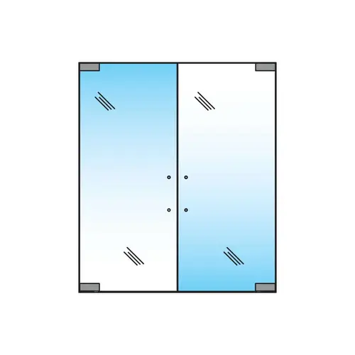 ALVA E2 - Dual-Swing Door Opening - Standard Duty, NHO - Brushed Stainless