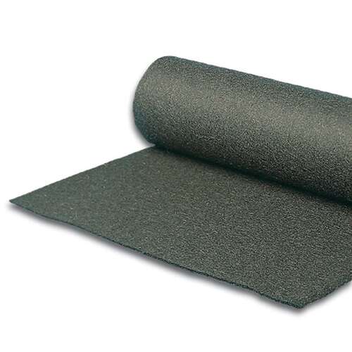 Felt cloth, 200 cm wide, 4 mm thick, black/grey, sturdy needle felt, approx. 800g/m roll with 25 meters