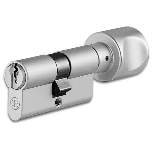 FrameTec Select 2.0 - Knob Cylinder - Division 31.5/31.5mm - Keyed Alike - Brass Nickel-Plated - 3 Keys