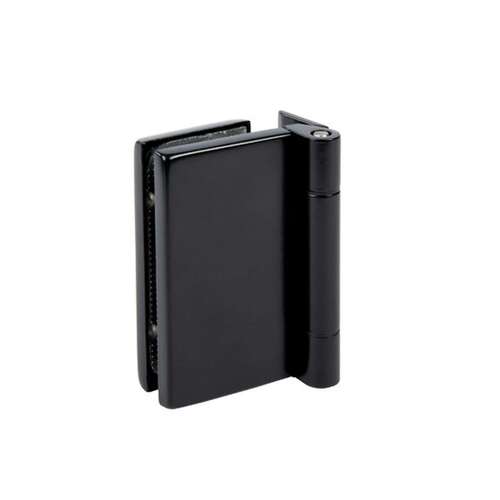 FrameTec Select 2.0 - Glass Door Hinge with Mounting Plate - Black