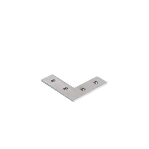 FrameTec Select 2.0 - Flat Corner Connector - Brushed Stainless Anodized