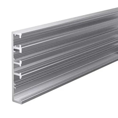 MasterTrack FT - Wall Distance Profile / Glass Mount Extrusion - 157" Length - Satin Anodized