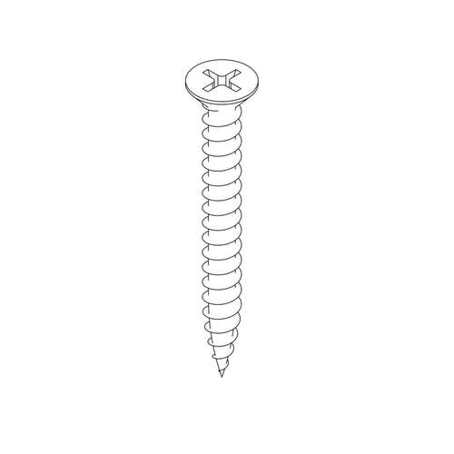 10 Pack - #12 x 2-1/2" Phillips Flat Head Mounting Screw - Polished Nickel