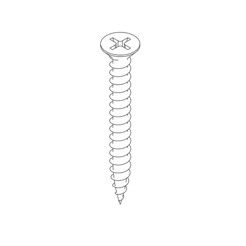 10 Pack - #12 x 2-1/2" Phillips Flat Head Mounting Screw - Brushed Nickel